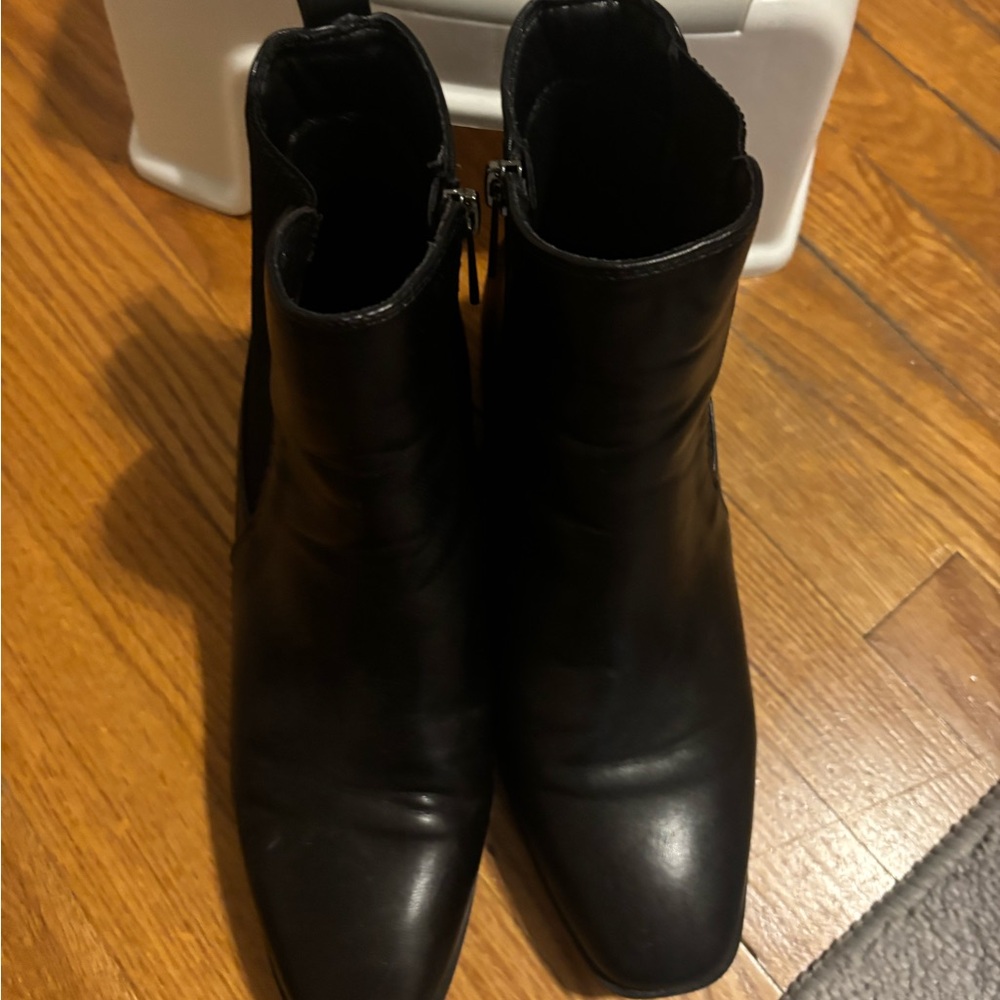 Anne Klein Sleek Black Ankle Booties
